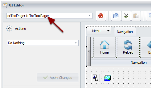 Select the original toolbar named "scPanel2":