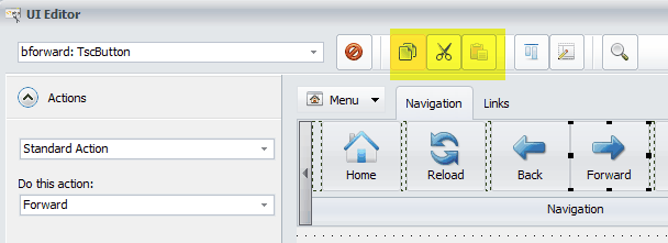 Copy and paste controls